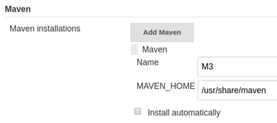 Maven Global Tool Config